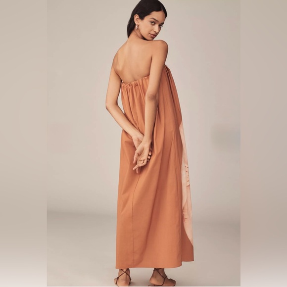 Significant Other Shiloh Strapless Floral Maxi Dress Size 12 Tangerine Rose - Picture 5 of 16